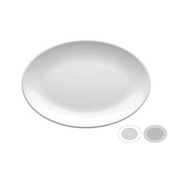 Oval Plates White Melamine